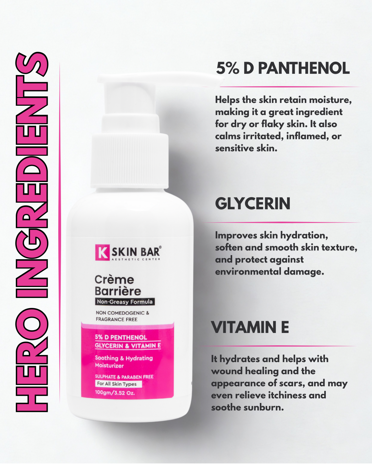 Crème Barrière – Non Greasy Moisturiser with Panthenol