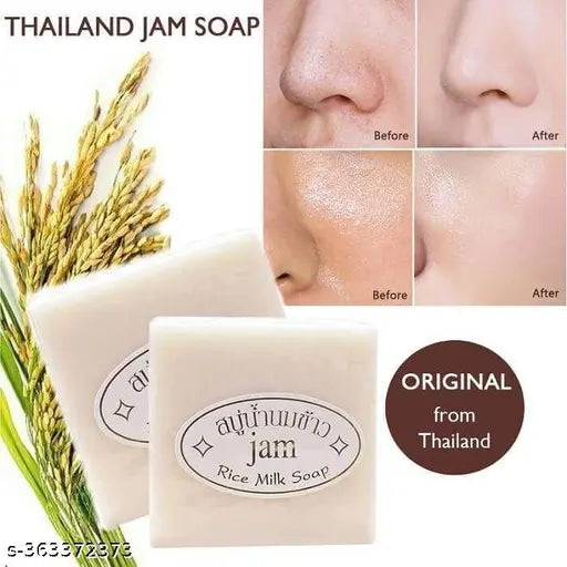 PACK OF 3 PIECES - Thailand's rice milk collagen soap